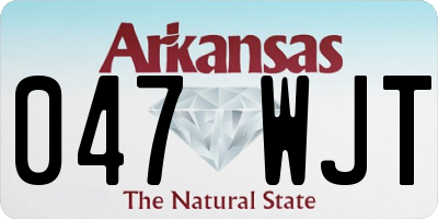 AR license plate 047WJT