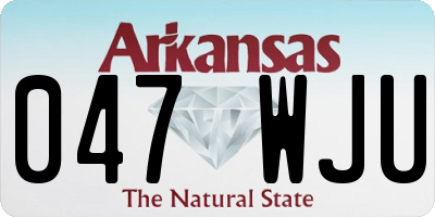 AR license plate 047WJU