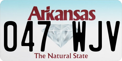 AR license plate 047WJV