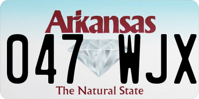 AR license plate 047WJX