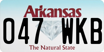 AR license plate 047WKB