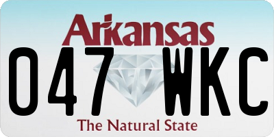 AR license plate 047WKC