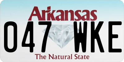 AR license plate 047WKE