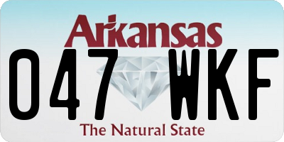 AR license plate 047WKF