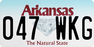 AR license plate 047WKG