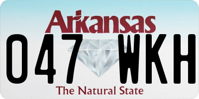 AR license plate 047WKH