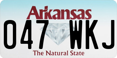 AR license plate 047WKJ