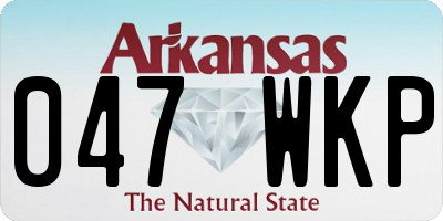 AR license plate 047WKP