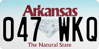 AR license plate 047WKQ
