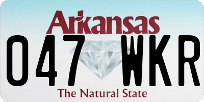 AR license plate 047WKR