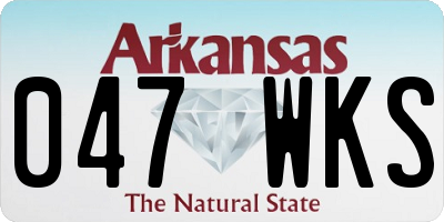 AR license plate 047WKS
