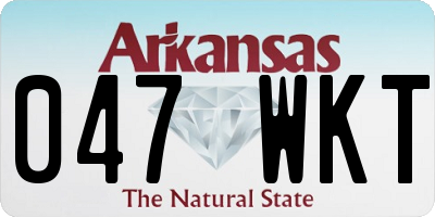 AR license plate 047WKT
