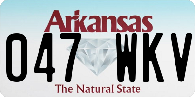 AR license plate 047WKV