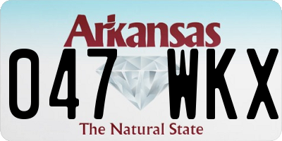 AR license plate 047WKX
