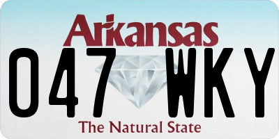 AR license plate 047WKY