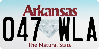 AR license plate 047WLA