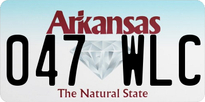 AR license plate 047WLC