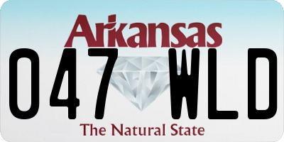 AR license plate 047WLD
