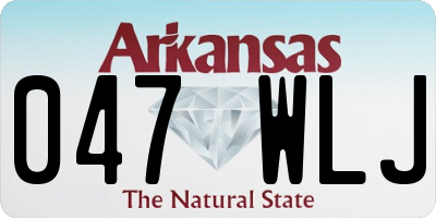 AR license plate 047WLJ
