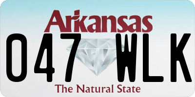 AR license plate 047WLK