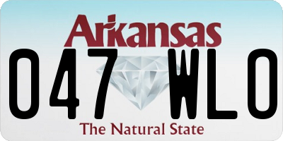 AR license plate 047WLO