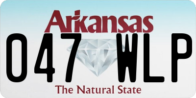 AR license plate 047WLP