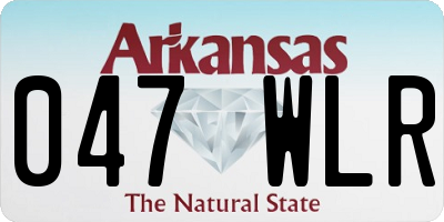 AR license plate 047WLR