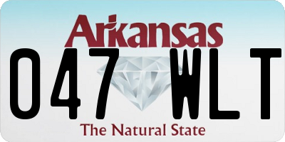 AR license plate 047WLT