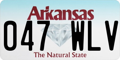 AR license plate 047WLV