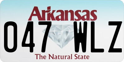 AR license plate 047WLZ