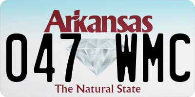 AR license plate 047WMC