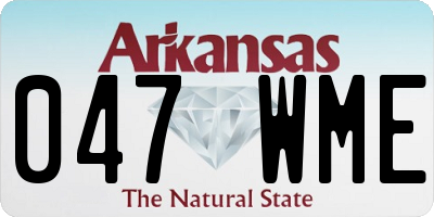 AR license plate 047WME