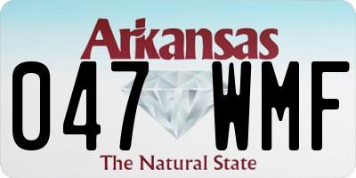 AR license plate 047WMF