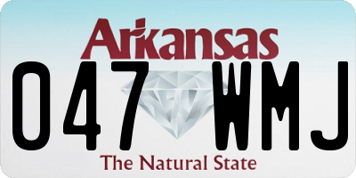 AR license plate 047WMJ