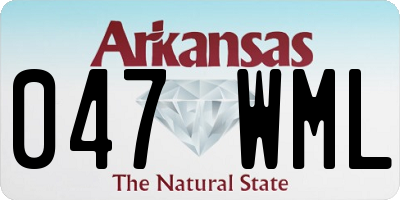 AR license plate 047WML