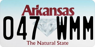 AR license plate 047WMM