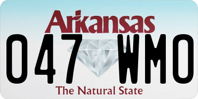 AR license plate 047WMO