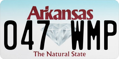 AR license plate 047WMP