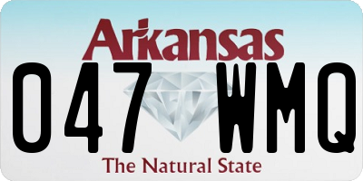 AR license plate 047WMQ