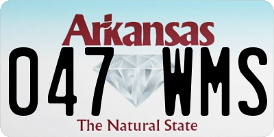 AR license plate 047WMS