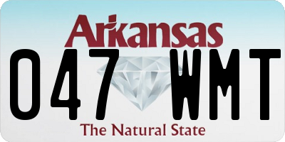 AR license plate 047WMT