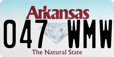 AR license plate 047WMW