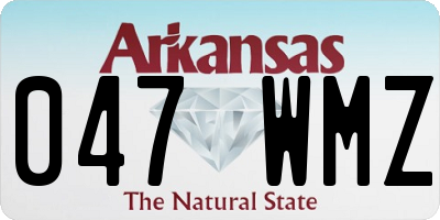 AR license plate 047WMZ