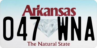 AR license plate 047WNA