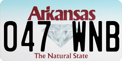 AR license plate 047WNB
