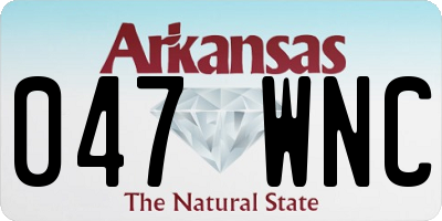 AR license plate 047WNC