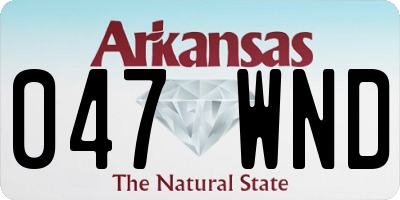 AR license plate 047WND