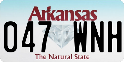 AR license plate 047WNH