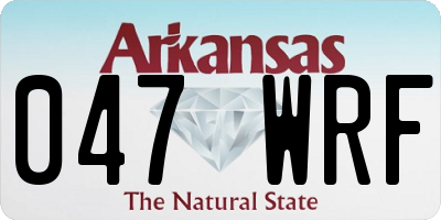 AR license plate 047WRF