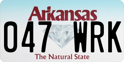AR license plate 047WRK